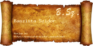 Baszista Szidor névjegykártya